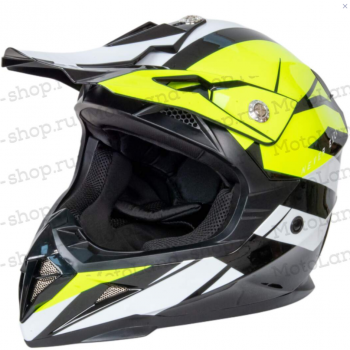 Шлем мото кроссовый HIZER 915 №7 (M) neon/yellow/white - Продажа мотоциклов, мототехники