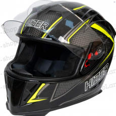 Шлем мото интеграл HIZER J5311 №1 (S, M, XL) black/lemon - Продажа мотоциклов, мототехники