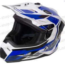 Шлем мото кроссовый HIZER J6801 №6 (M) white/blue - Продажа мотоциклов, мототехники
