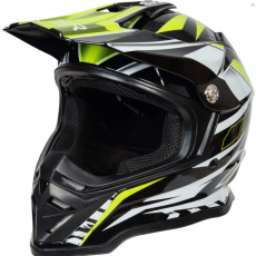 Шлем мото кроссовый HIZER B6197 №5 (S, XL) black/yellow/white - Продажа мотоциклов, мототехники