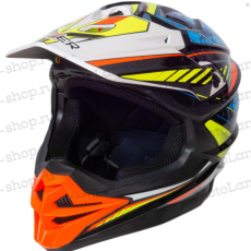 Шлем мото кроссовый HIZER J6803 №4 (XL) BLACK/BLUE - Продажа мотоциклов, мототехники