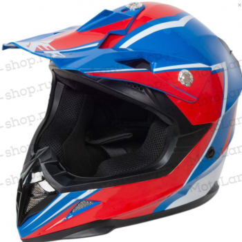 Шлем мото кроссовый HIZER 615 №5 (L, S) blue - Продажа мотоциклов, мототехники