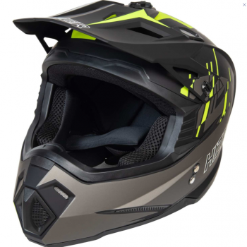 Шлем мото кроссовый HIZER J6801 №1 (S, L, XL) gray/lemon - Продажа мотоциклов, мототехники
