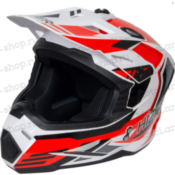 Шлем мото кроссовый HIZER J6801 №5 (XL) white/red - Продажа мотоциклов, мототехники