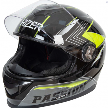 Шлем мото интеграл HIZER B565 №3 (XL, M) black/yellow - Продажа мотоциклов, мототехники