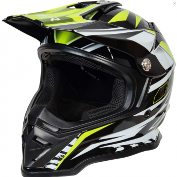 Шлем мото кроссовый HIZER B6197 №5 (S, XL) black/yellow/white - Продажа мотоциклов, мототехники