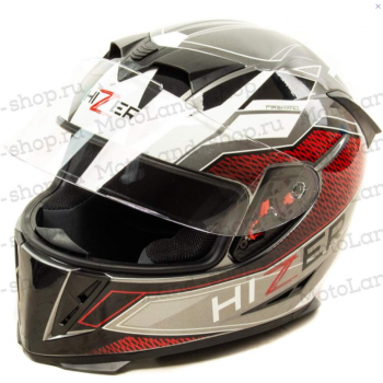 Шлем мото интеграл HIZER J5311 №3 (M, L, XL) gray/white - Продажа мотоциклов, мототехники